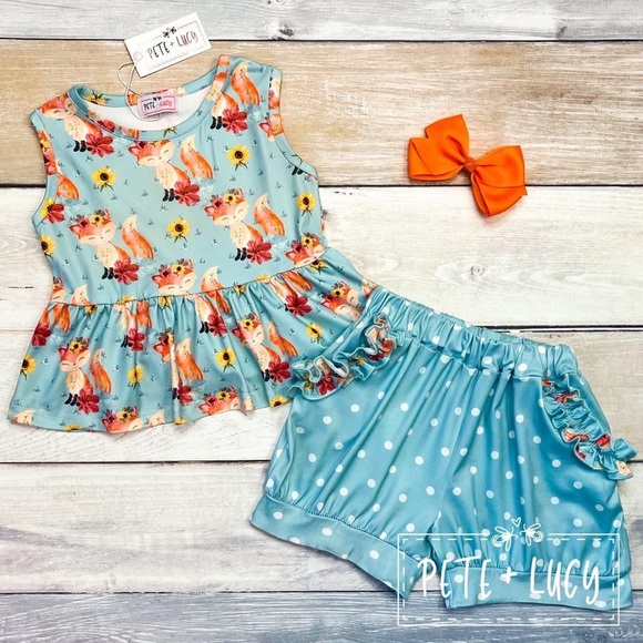 Pete +Lucy Happy Fox 2pc set - Picture 1 of 1